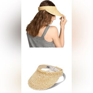 Beach Riot Tan Straw Visor